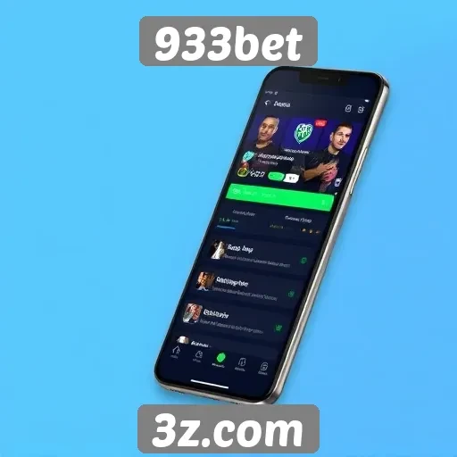 Desempenho mobile do site 933bet